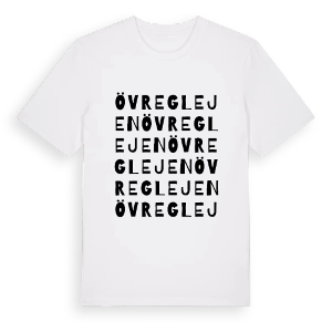 Övre Glejen ordlek t-shirt – ekologisk bomull t-shirt från PinShirt