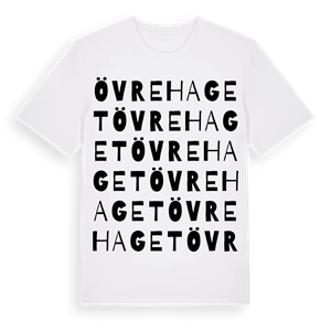 Övre Haget ordlek t-shirt – ekologisk bomull t-shirt från PinShirt