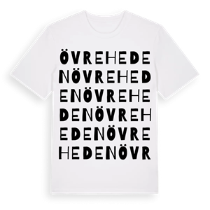 Övre Heden ordlek t-shirt – ekologisk bomull t-shirt från PinShirt