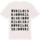 Vintage White t-shirt med Övre Kolsrud ordlek t-shirt
