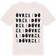 Vintage White t-shirt med Övre Lid ordlek t-shirt