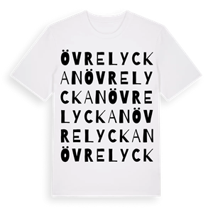 Övre Lyckan ordlek t-shirt – ekologisk bomull t-shirt från PinShirt