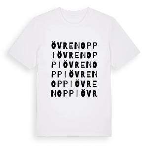 Övre Noppi ordlek t-shirt – ekologisk bomull t-shirt från PinShirt