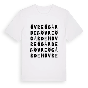 Övre Ögården ordlek t-shirt – ekologisk bomull t-shirt från PinShirt