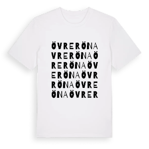Övre Röna ordlek t-shirt – ekologisk bomull t-shirt från PinShirt