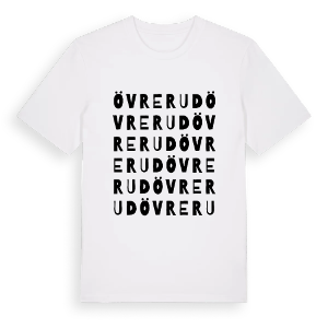 Övre Rud ordlek t-shirt – ekologisk bomull t-shirt från PinShirt