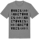 Mid Heather Gray t-shirt med Övre Samhägnet ordlek t-shirt