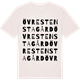 Vintage White t-shirt med Övre Stensta gård ordlek t-shirt
