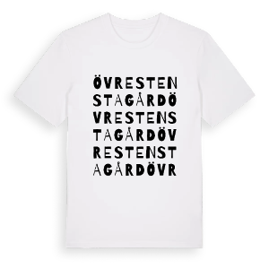Övre Stensta gård ordlek t-shirt – ekologisk bomull t-shirt från PinShirt