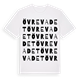 Övre vadet ordlek t-shirt