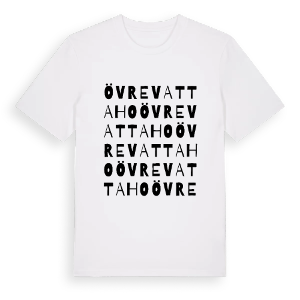 Övre Vattaho ordlek t-shirt – ekologisk bomull t-shirt från PinShirt