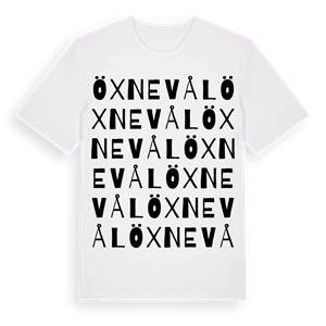 Öxnevål ordlek t-shirt – ekologisk bomull t-shirt från Pinshirt