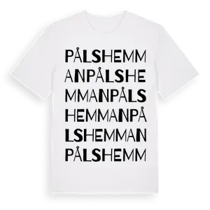 Pålshemman ordlek t-shirt – ekologisk bomull t-shirt från Pinshirt