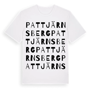 Pattjärnsberg ordlek t-shirt – ekologisk bomull t-shirt från PinShirt