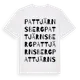 White t-shirt med Pattjärnsberg ordlek t-shirt