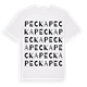 White t-shirt med Pecka ordlek t-shirt