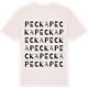 Vintage White t-shirt med Pecka ordlek t-shirt
