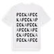 White t-shirt med Pecka ordlek t-shirt