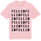 Pink Cotton t-shirt med Pelled ordlek t-shirt