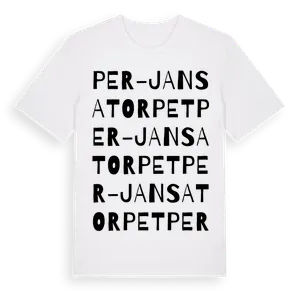 Per-Jansatorpet ordlek t-shirt – ekologisk bomull t-shirt från Pinshirt