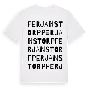 Perjanstorp ordlek t-shirt – ekologisk bomull t-shirt från Pinshirt
