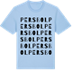 Blue Soul t-shirt med Persbol ordlek t-shirt