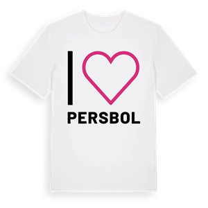 Jag älskar Persbol t-shirt stort tryck – ekologisk bomull t-shirt från PinShirt
