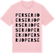 Pink Cotton t-shirt med Perserud ordlek t-shirt