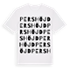 White t-shirt med Pershöjd ordlek t-shirt