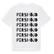 White t-shirt med Pershöjd ordlek t-shirt