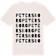 Vintage White t-shirt med Petersborg ordlek t-shirt