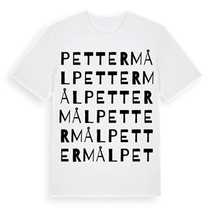 Pettermål ordlek t-shirt – ekologisk bomull t-shirt från Pinshirt
