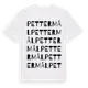 White t-shirt med Pettermål ordlek t-shirt
