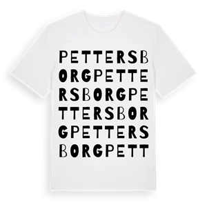 Pettersborg ordlek t-shirt – ekologisk bomull t-shirt från PinShirt