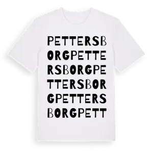 Pettersborg ordlek t-shirt – ekologisk bomull t-shirt från Pinshirt