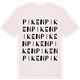 Vintage White t-shirt med Piken ordlek t-shirt