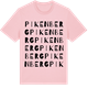 Pink Cotton t-shirt med Pikenberg ordlek t-shirt