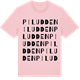 Pink Cotton t-shirt med Piludden ordlek t-shirt