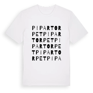 Pipartorpet ordlek t-shirt – ekologisk bomull t-shirt från PinShirt
