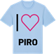 Blue Soul t-shirt med Jag älskar Piro t-shirt stort tryck