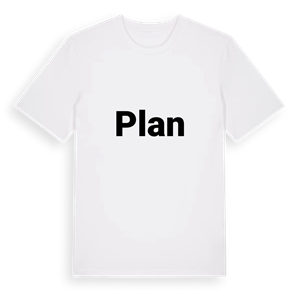 Plan fetstil t-shirt – ekologisk bomull t-shirt från PinShirt