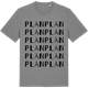 Mid Heather Gray t-shirt med Plan ordlek t-shirt