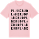 Pink Cotton t-shirt med Planerud ordlek t-shirt