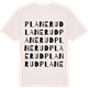 Vintage White t-shirt med Planerud ordlek t-shirt