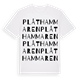 White t-shirt med Plåthammaren ordlek t-shirt