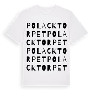 Polacktorpet ordlek t-shirt – ekologisk bomull t-shirt från PinShirt