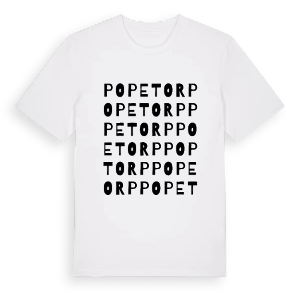 Popetorp ordlek t-shirt – ekologisk bomull t-shirt från PinShirt