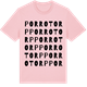 Pink Cotton t-shirt med Porrotorp ordlek t-shirt