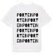 White t-shirt med Porten ordlek t-shirt