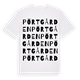 White t-shirt med Pörtgården ordlek t-shirt